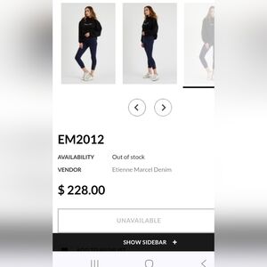 Etienne Marcel Navy Denim Jeans